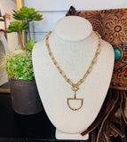 Horse Bit Necklace With Earrings