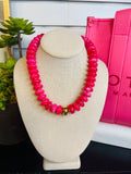 Multi Colored Glass Bead Necklace