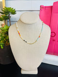 Multi Color Seed Bead Necklace