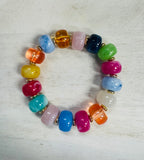 Colorful Glass Bead Bracelets