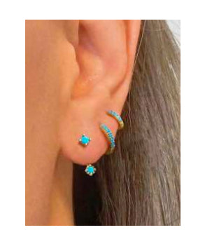 Gold Turquoise Earring set