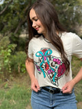 Floral Texas Tee