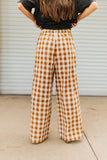 BROWN GINGHAM PANT