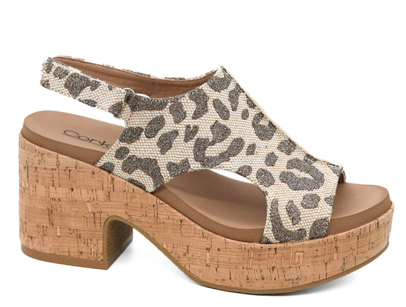 Miss Carley Corky Heel-Tan Sparkly Leopard – Missy's Boutique