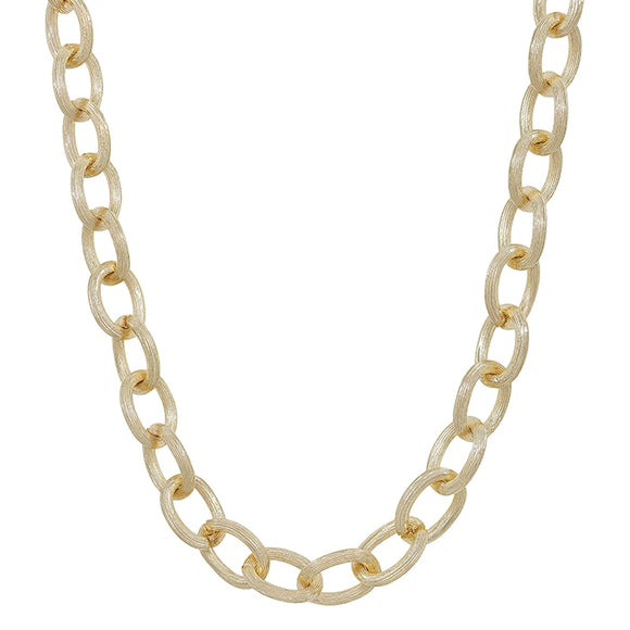 Gold Textured Open Chain 16