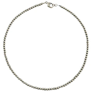Navajo Pearl 4mm Bead Necklace 22"
