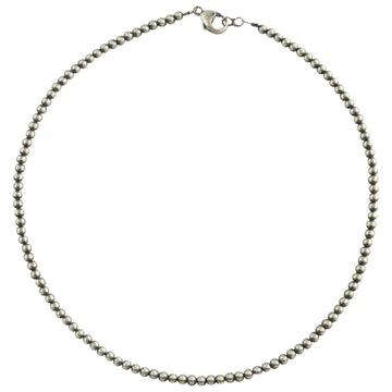 Navajo Pearl 4mm Bead Necklace 22
