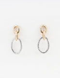 Thick Textured Open Circle Drop Earring