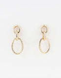 Thick Textured Open Circle Drop Earring