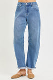 Kaice Slouchy Barrel Textured Jeans