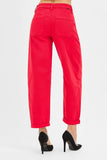 Allie Risen Cuffed Scarlet Barrel Pants