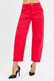 Allie Risen Cuffed Scarlet Barrel Pants