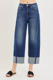 Jenna Slouchy Crop Barrel Cuffed Jeans