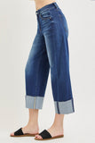 Jenna Slouchy Crop Barrel Cuffed Jeans