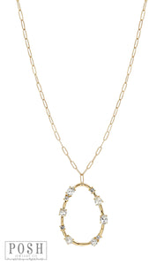 Bella Paperclip Chain Necklace-Gold