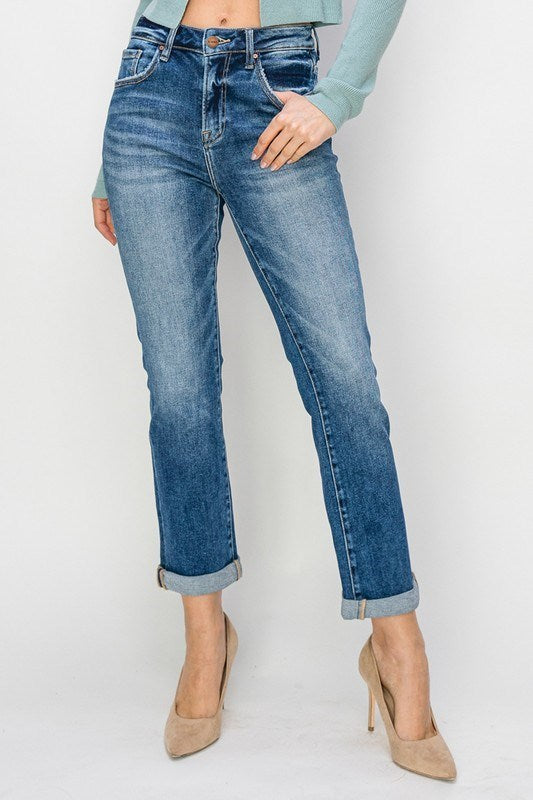 Risen Arabella High Rise Straight Jeans