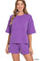 Corded Rib Short Sleeve Tee & Short Pants Set