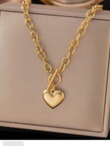 Heart Chunky Chain Necklace