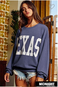 Texas Comfy Graphic Sweatshirt-Midnight