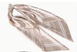 Bandana Print Silk Wild Rag- Champagne