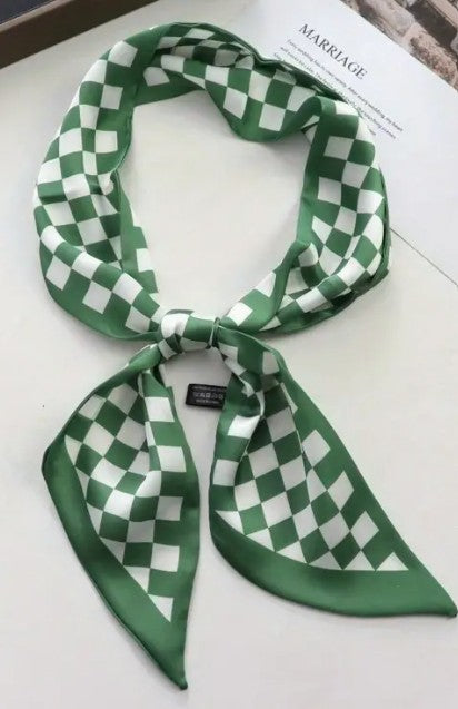 Checkered Twilly- Green