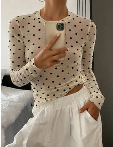 Polka Dot Sheer Top