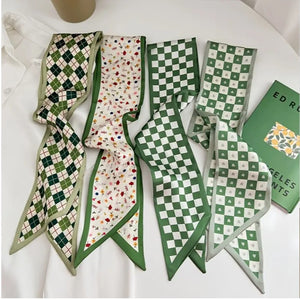 Green Patterned Twilly
