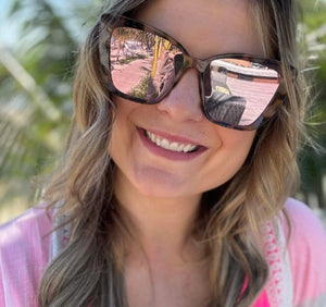 Callie in Cheetah Sunglasses