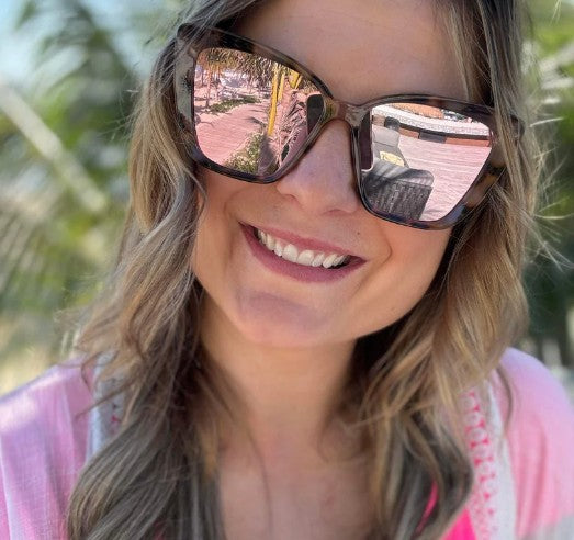 Callie in Cheetah Sunglasses