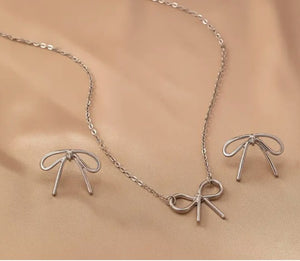 Bow Necklace/Earring Set