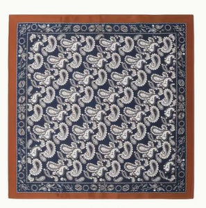 Paisley Deep Blue Wild Rag