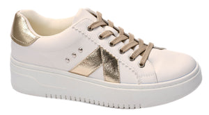 Corky's Tailgate Sneakers- Gold Metallic