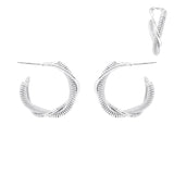 Twisted Wired 1" Hoop Earring