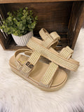 Corky's Go For It Sandals-Sand Raffia