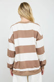 Madi Oversized Wide Stripe Crew Neck Top