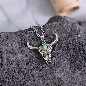 Vintage Bull Head Necklace