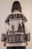 Kenzie Oversized Western Sweater Cardigan
