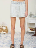Grace Washed Stripe Denim Shorts