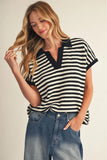 Josslynn Stripe Textured top