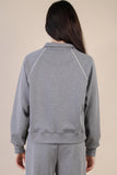 Tori Piping Detail Quarter Zip Set Grey