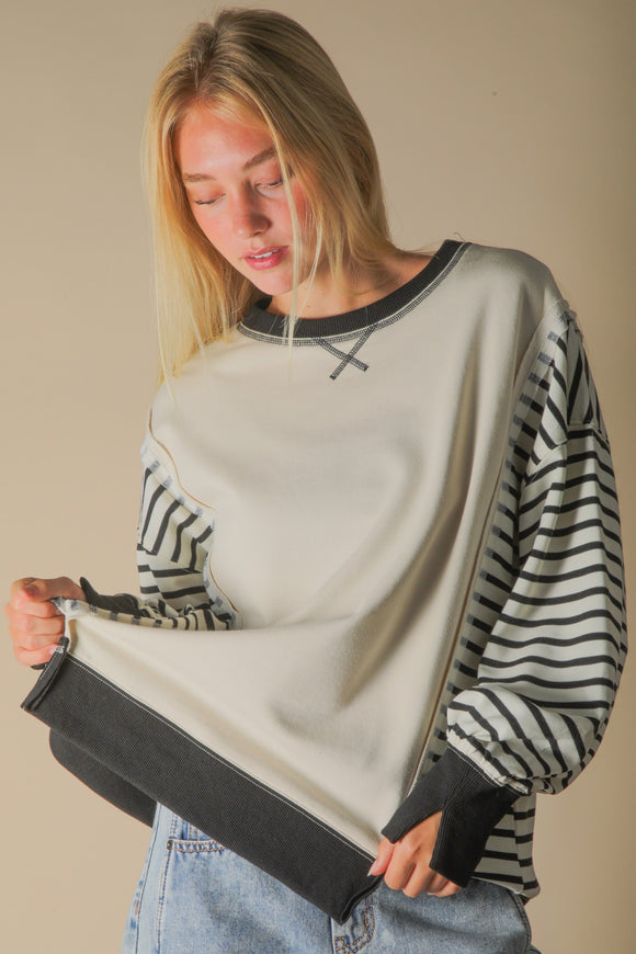 Hannah Striped Sweatshirt