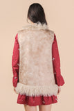 Taylor Suede Boho Vest Faux Fur