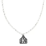 Western Initial Cattle Tag Necklace