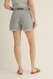 Karis Drawstring Waist Stripe Shorts