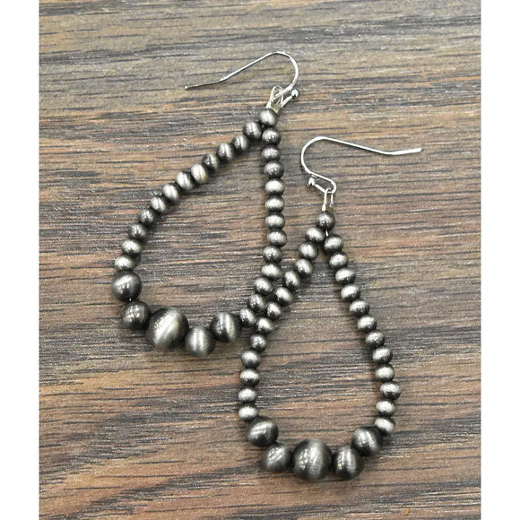 Graduated Navajo Bead Earrings