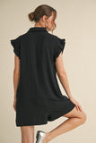 Solid Collar Jumpsuits with Pockets