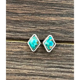 10mm Diamond Gemstone Stud Earrings