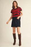 Ellie Zebra Sweater Top