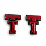 Red and Black Vintage Double T Studs
