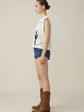 Kelsie Muscle Top with Western Embroidery
